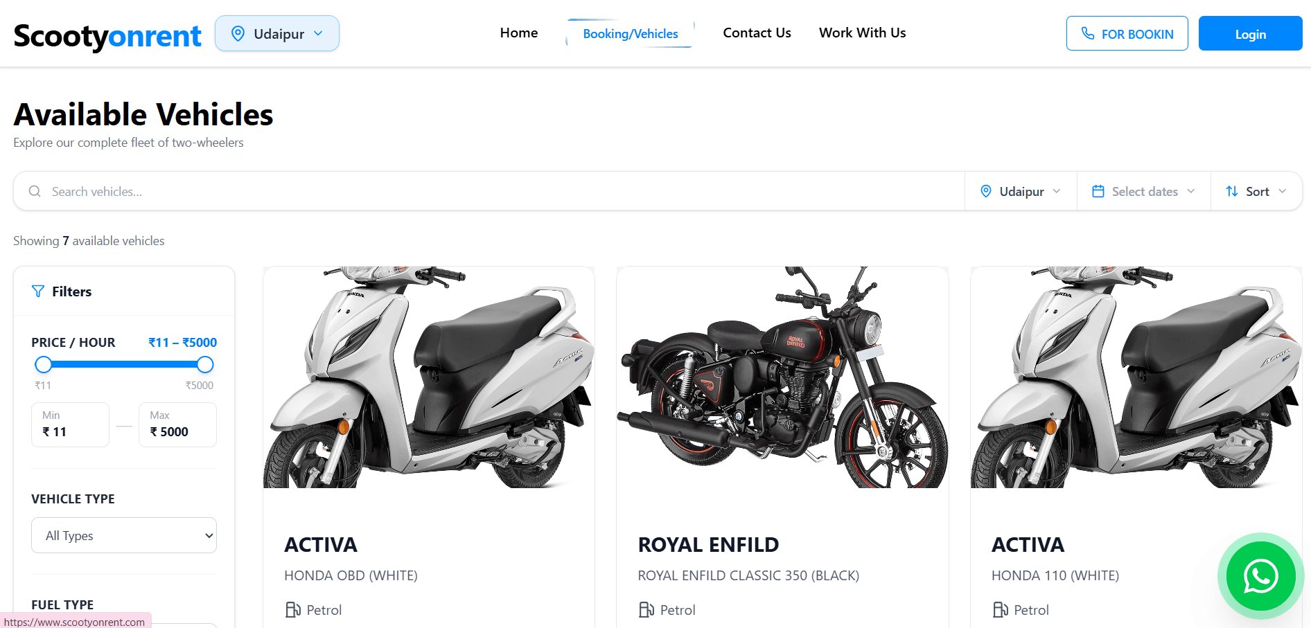 ScootyonRent screen 2